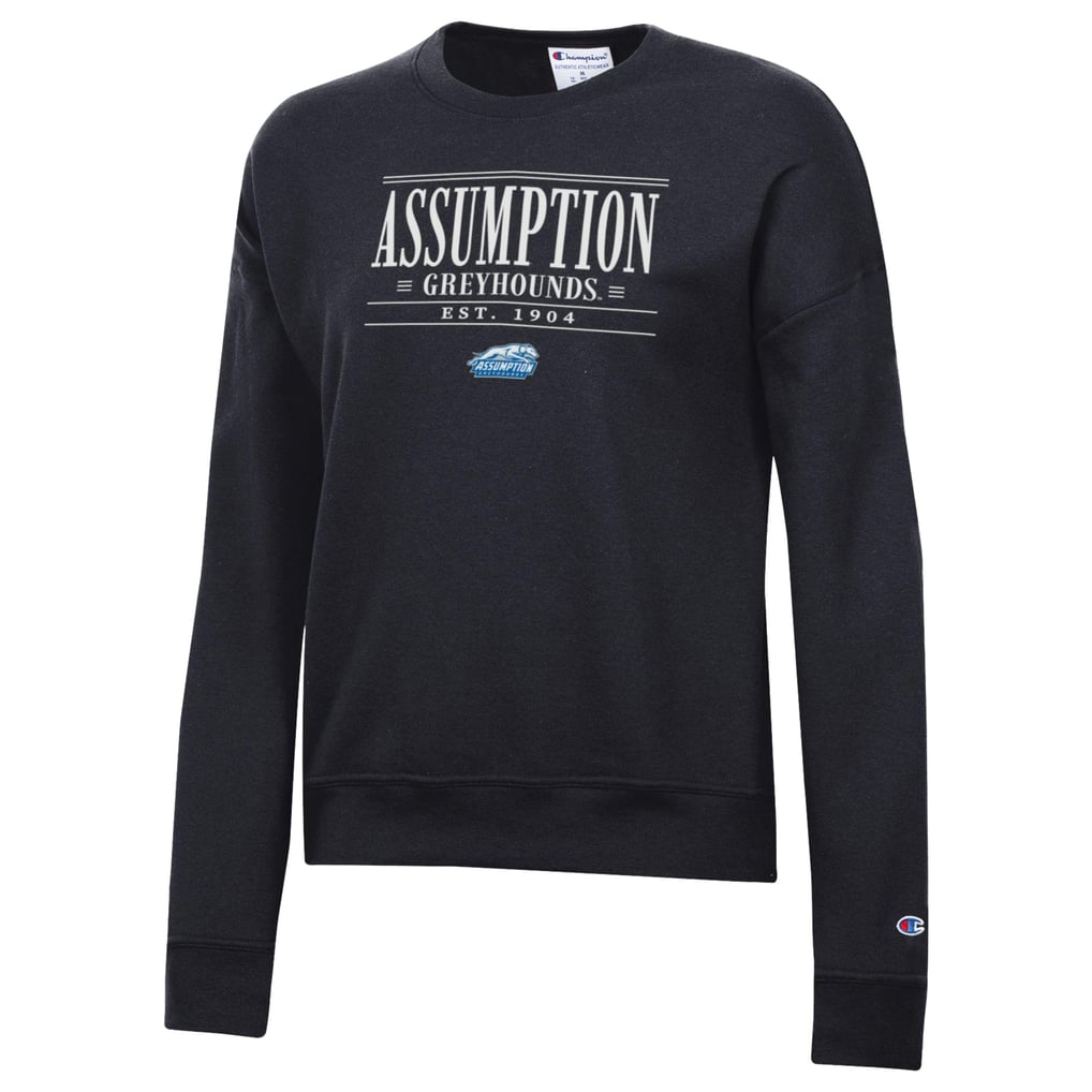  Assumption Greyhounds Champion Women's Powerblend Pullover Sweatshirt - Black